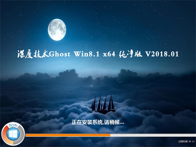 深度技术 Ghost Win8纯净版64位 201801